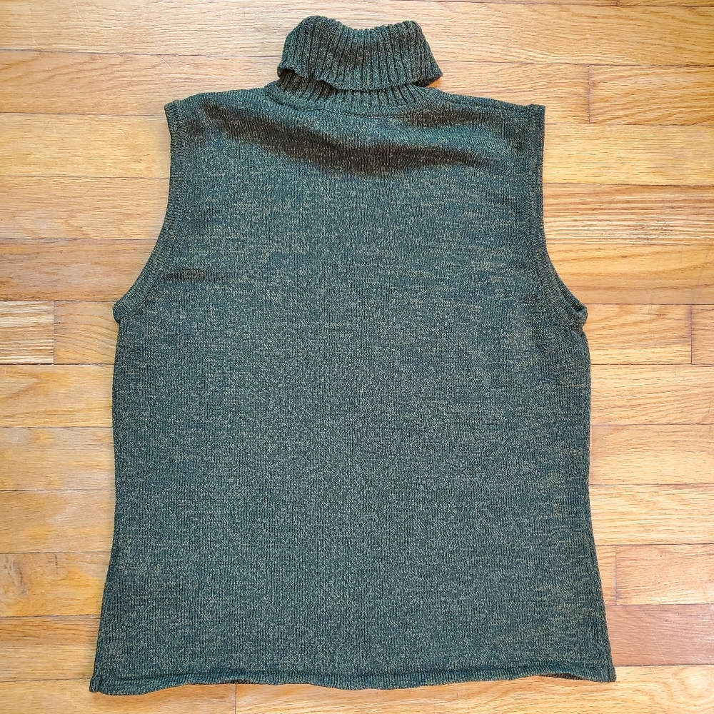 Jones New York Sleeveless Dark Green Turtleneck - Picture 6 of 6